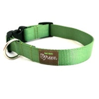 Mimi Green Sage Webbing Dog Collar - Posh Puppy Boutique