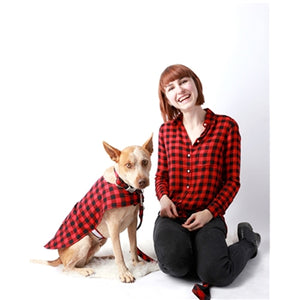 Mimi Green Buffalo Plaid Flannel Dog Collars - Posh Puppy Boutique