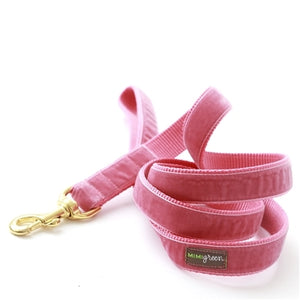 Mimi Green Vintage Velvet Dog Collars - Primrose Pink - Posh Puppy Boutique