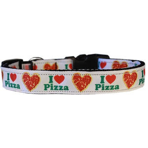 Pizza Party Nylon Dog Collar - Posh Puppy Boutique