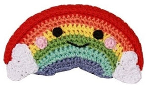 Knit Knacks Happy Rainbow Organic Cotton Small Dog Toy - Posh Puppy Boutique
