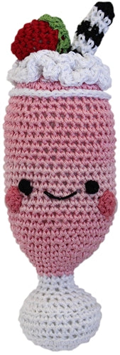 Strawberry Milkshake Knit Toy