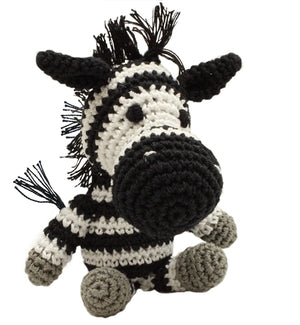 Knit Knacks Zsa Zsa the Zebra Toy - Posh Puppy Boutique
