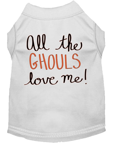 All the Ghouls Love Me Screen Print Dog Shirt in Many Colors