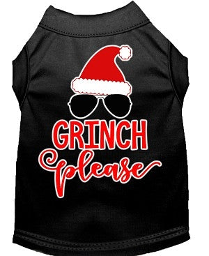 Grinch Please Screen Print Dog Shirt in Many Colors