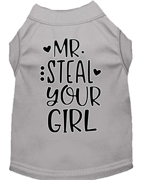 Mr. Steal your Girl Screen Print Dog Shirt in Many Colors - Posh Puppy Boutique