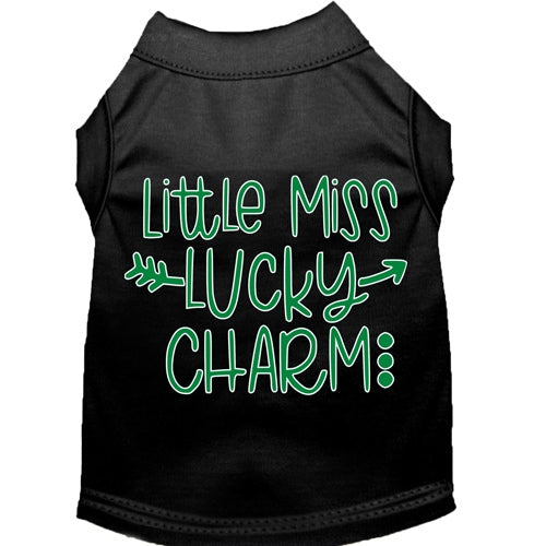 Little Miss Lucky Charm Screen Print Dog Shirt in Many Colors