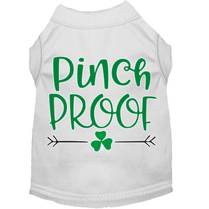 Pinch Proof Screen Print Dog Shirt - White - Posh Puppy Boutique