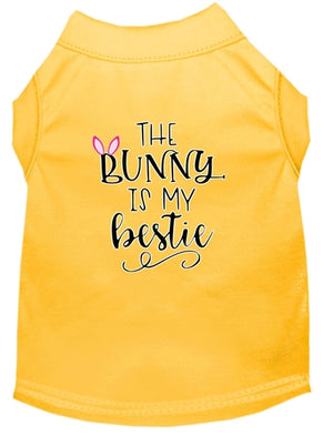 The Bunny is My Bestie Screen Print Dog Shirt in Many Colors - Posh Puppy Boutique