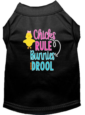 Chicks Rule Screen Print Dog Shirt in Many Colors - Posh Puppy Boutique
