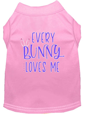 Every Bunny Loves Me Screen Print Dog Shirt in Many Colors - Posh Puppy Boutique