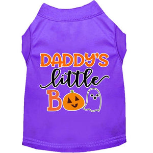 Daddy's Little Boo Screen Print Dog Shirt in Many Colors - Posh Puppy Boutique