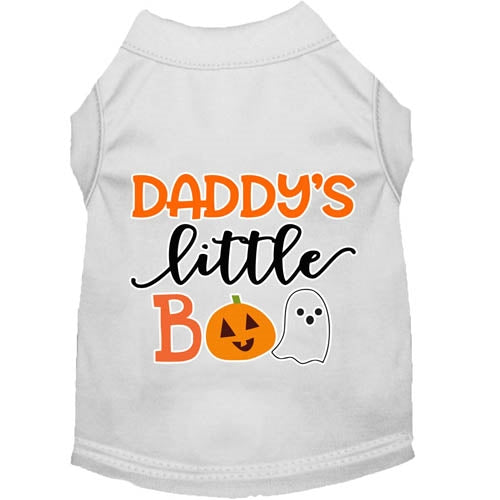 Daddy's Little Boo Screen Print Dog Shirt in Many Colors