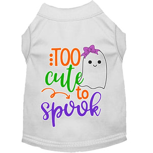 Too Cute to Spook-Girly Ghost Screen Print Dog Shirt in Many Colors - Posh Puppy Boutique