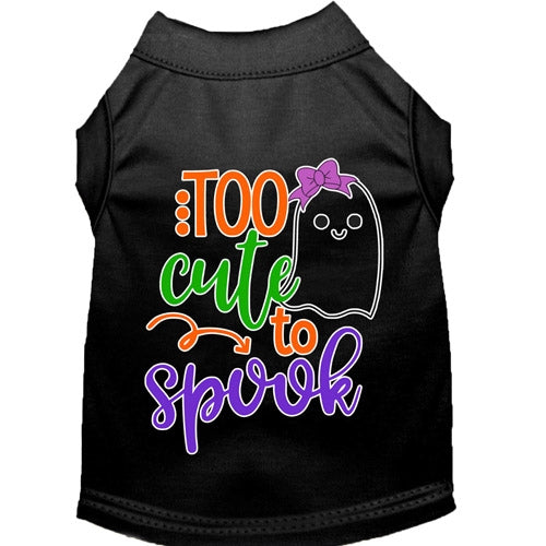 Too Cute to Spook-Girly Ghost Screen Print Dog Shirt in Many Colors