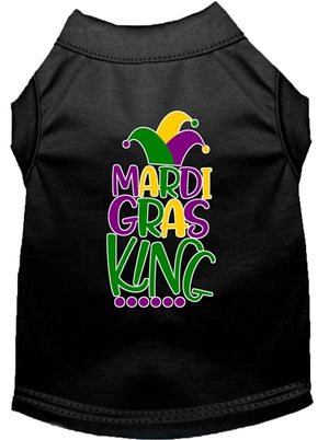 Mardi Gras King Screen Print Mardi Gras Dog Shirt in Many Colors - Posh Puppy Boutique