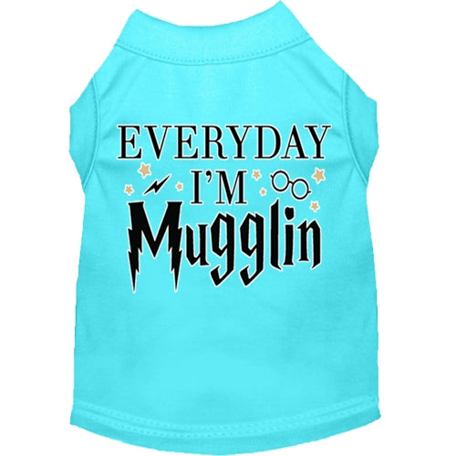Everyday I'm Mugglin Screen Print Dog Shirt in Many Colors