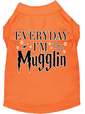 Everyday I'm Mugglin Screen Print Dog Shirt in Many Colors - Posh Puppy Boutique
