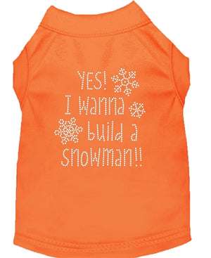 Yes! I want to build a Snowman Rhinestone Dog Shirt-in Many Colors - Posh Puppy Boutique