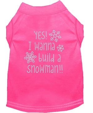 Yes! I want to build a Snowman Rhinestone Dog Shirt-in Many Colors - Posh Puppy Boutique