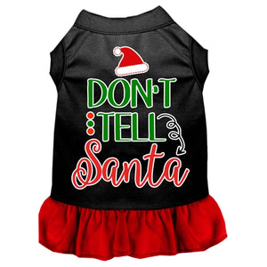 Don't Tell Santa Dog Dress in Many Colors - Posh Puppy Boutique