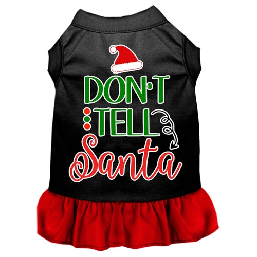 Don't Tell Santa Dog Dress in Many Colors