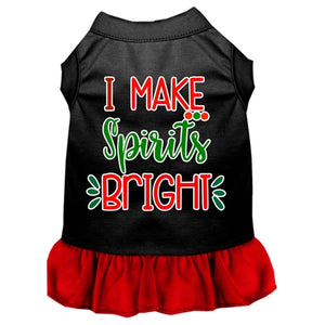 I Make Spirits Bright Dog Dress in Many Colors - Posh Puppy Boutique