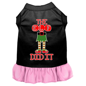 The Elf Did It Screen Print Dog Dress in Many Colors - Posh Puppy Boutique