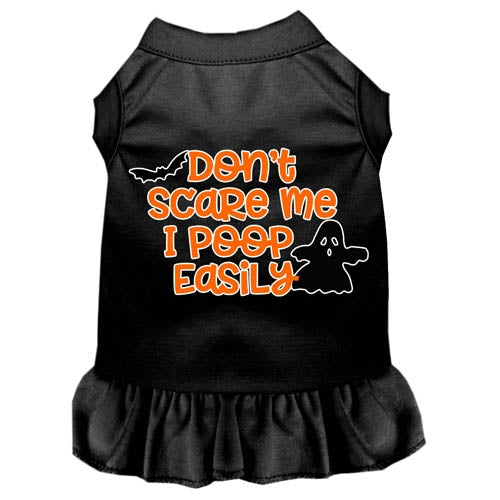 Don't Scare Me, Poops Easily Screen Print Dog Dress in Many Colors