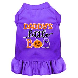 Daddy's Little Boo Screen Print Dog Dress in Many Colors - Posh Puppy Boutique