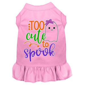 Too Cute to Spook-Girly Ghost Screen Print Dog Dress in Many Colors - Posh Puppy Boutique