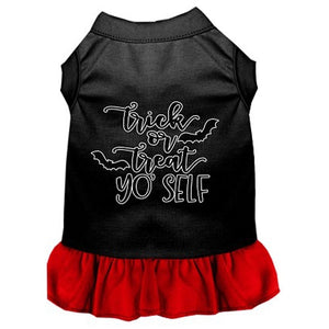 Trick or Treat Yo' Self Screen Print Dog Dress in Many Colors - Posh Puppy Boutique