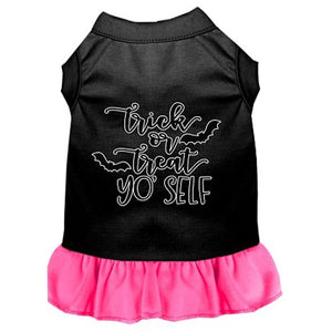 Trick or Treat Yo' Self Screen Print Dog Dress in Many Colors - Posh Puppy Boutique