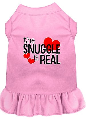 The Snuggle is Real Screen Print Dog Dress in Many Colors