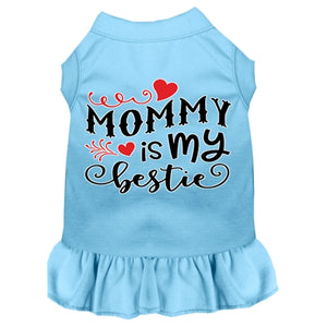 Mommy is my Bestie Screen Print Dog Dress in Many Colors - Posh Puppy Boutique