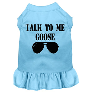 Talk to me Goose Screen Print Dog Dress in Many Colors - Posh Puppy Boutique