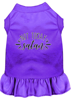 Not Today Satan Screen Print Dog Dress in Many Colors - Posh Puppy Boutique