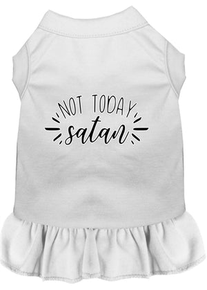 Not Today Satan Screen Print Dog Dress in Many Colors - Posh Puppy Boutique