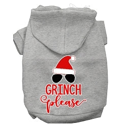 Grinch Please Screen Print Dog Hoodie in Many Colors