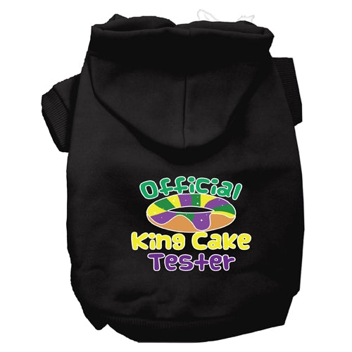 King Cake Tester Screen Print Mardi Gras Dog Hoodie in Many Colors