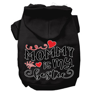 Mommy is my Bestie Screen Print Dog Hoodies in Many Colors - Posh Puppy Boutique