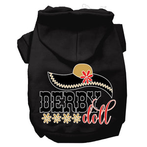 Derby Doll Screen Print Dog Hoodies in Many Colors - Posh Puppy Boutique