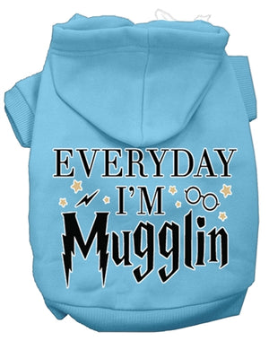 Everyday I'm Mugglin Screen Print Dog Hoodies in Many Colors - Posh Puppy Boutique