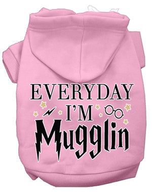Everyday I'm Mugglin Screen Print Dog Hoodies in Many Colors - Posh Puppy Boutique