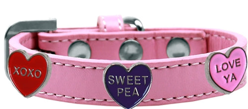 Conversation Hearts Widget Dog Collar in Many colors