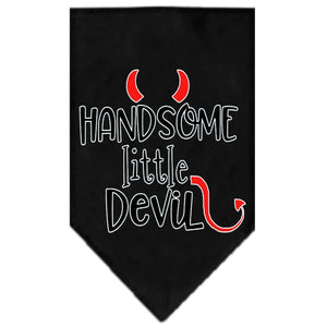 Handsome Little Devil Screen Print Bandana - Black - Posh Puppy Boutique