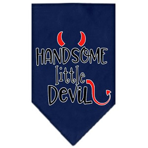 Handsome Little Devil Screen Print Bandana - Navy Blue