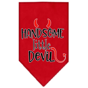 Handsome Little Devil Screen Print Bandana - Red - Posh Puppy Boutique