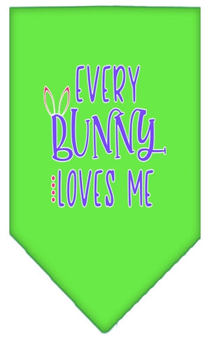 Every Bunny Loves Me Screen Print Bandana in Many Colors - Posh Puppy Boutique