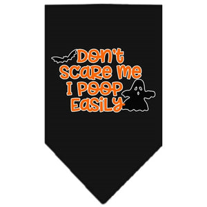 Don't Scare Me, Poops Easily Screen Print Bandana in Many Colors - Posh Puppy Boutique